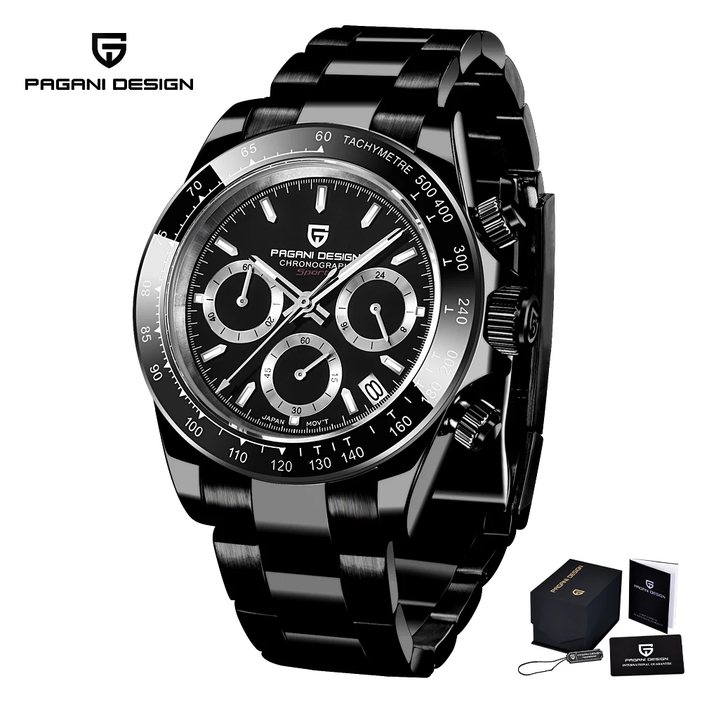 

PAGANI DESIGN 2022 New Men's Sports Quartz Watch Men Stainless Steel 100m Waterproof Counting Table Luxury Relogio Masculino