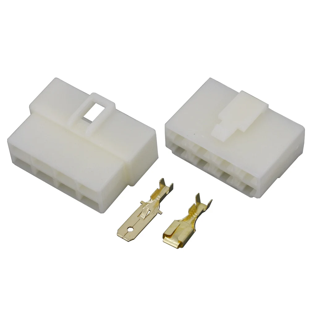6.3 Series All New 8 Pin DJ7081-6.3 ABS Plastic Electrical Wire Connectors Plug Male Female Automobile Connector