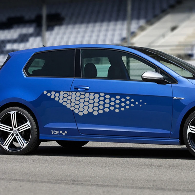 

Наклейка на дверь автомобиля для Volkswagen VW Golf 4, 5, 6, 7, Polo, Passat B5, B6, виниловая пленка, наклейка, автомобильные аксессуары, 2 шт.