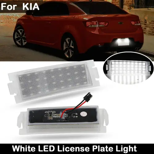 Luz LED de matrícula para KIA Forte Koup 2009-2017, lámpara de matrícula blanca de alto brillo, 2 uds.