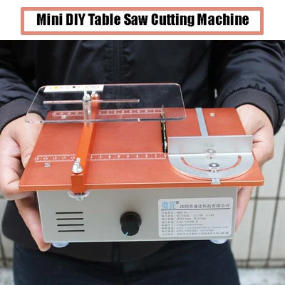 

120W Aluminum Miniature Table Saw Machinery High Precision 220V 10000RPM Portable DIY Wood Cutting Desktop Buddha Beads Polish