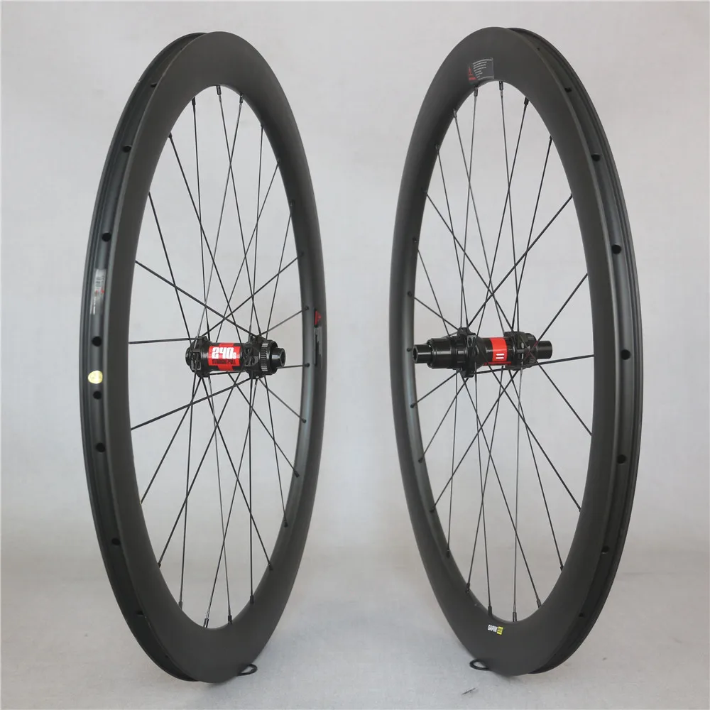 Carbon Fiber UD Road Wheelset 50X25mm Tubeless Rim XDR Cassette Body With DT240S Hub 12 Speed