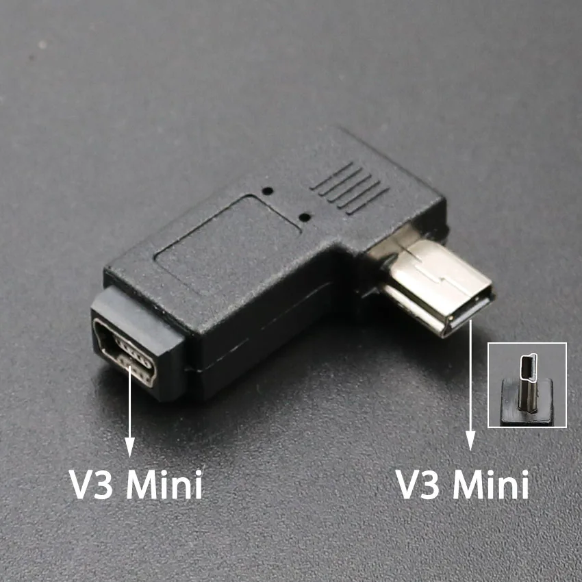 ChengHaoRan 미니 USB-마이크로 USB 남성 여성 프린터 V3 마이크로 USB 플러그 잭 전원 커넥터 전화 MP5 요법에 대 한 충전 어댑터