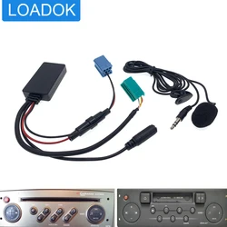 Car Bluetooth 5.0 Aux Cable Microphone Handsfree Mobile Phone Free Calling Adapter for Renault Megane 2 Updatelist Radio Speake