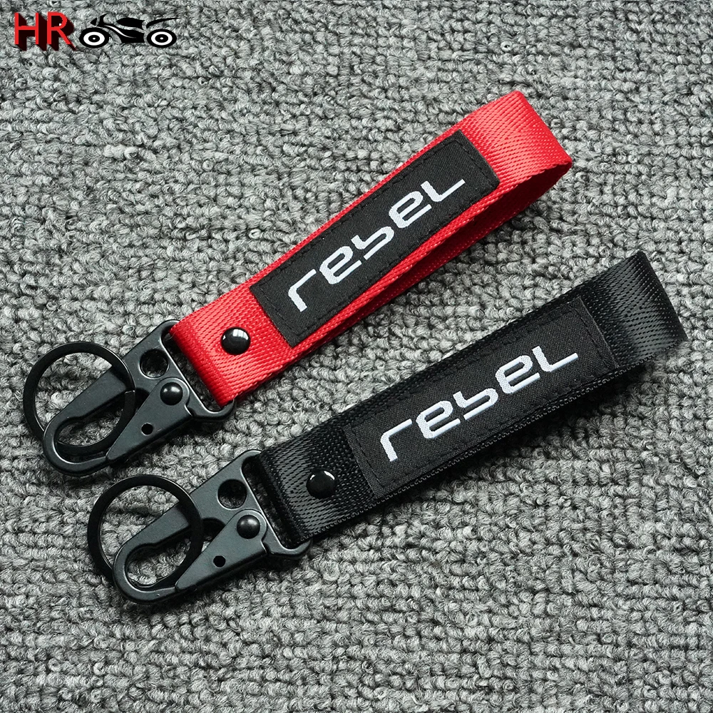 With Logo HONDA Embroidery Keychain Keyring Key Chain Ring For Honda Rebel CMX 300 500 CMX300 CMX500 2017- 2022 NEW Accessories