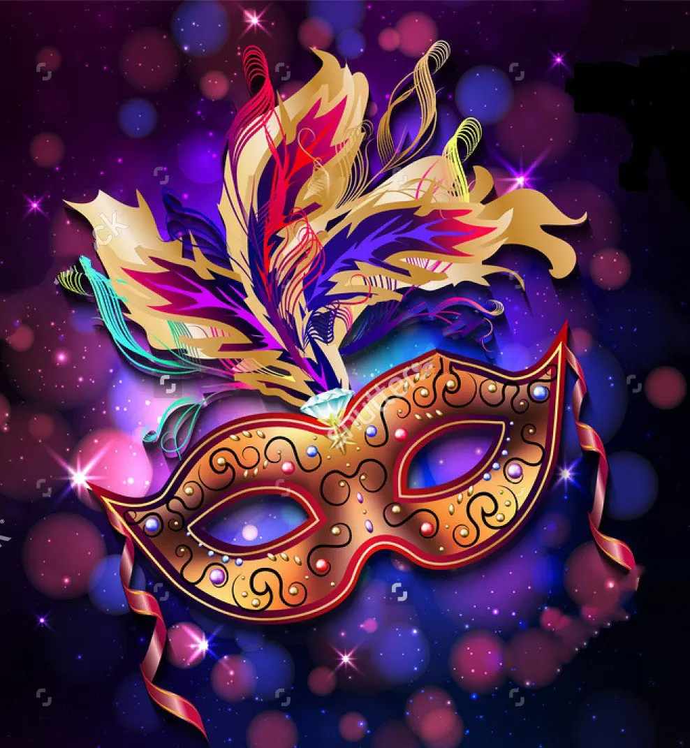 Mardi Gras Masquerade Mask Fiesta Carnival photography backgrounds High quality Computer print party backdrops