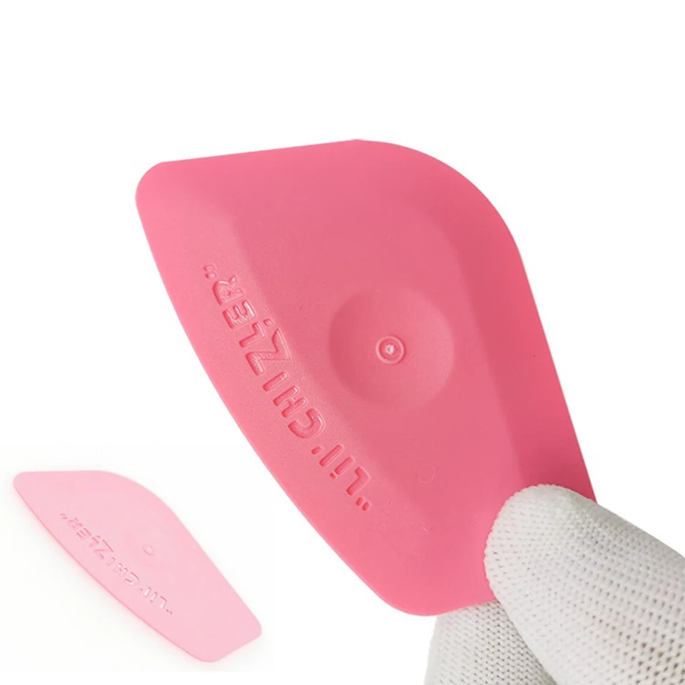 5.5*7.5cm Lil Chizler Mini Pink Squeegee Auto Car Tint Scraper Tool Hard Card MO-83G