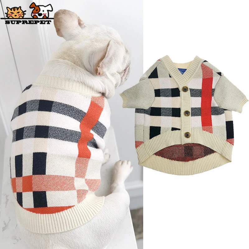 SUPREPET Fleece Warm Pet Dog Clothes for French Bulldog Spring Winter Warm Cotton Dog Jacket Coat Puppy Sweater Coat Dog Clothes