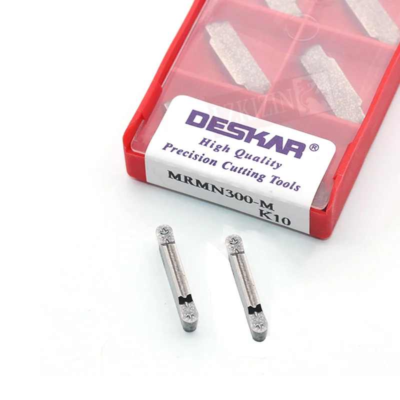 10 pces mrmn200 g mrmn300 mrmn400 m k10 100% deskar carboneto inserção cnc ferramenta de corte mrmn 2mm 3mm 4mm que sulca lâminas para alumínio
