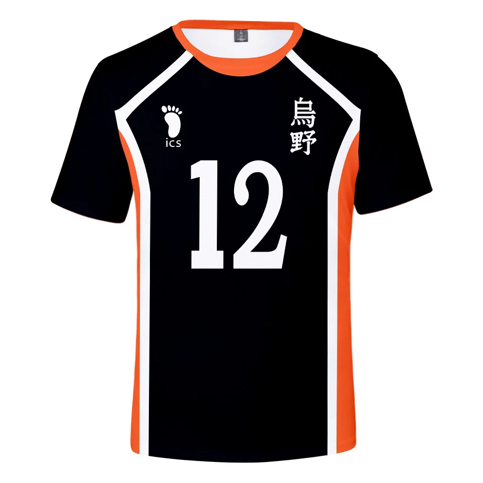 2021 Haikyuu Karasuno Tsukishima Jersey T Shirt Men Kawaii Tops Cartoon Karate Graphic Tees Tee Shirt Unisex Harajuku Shirt Male