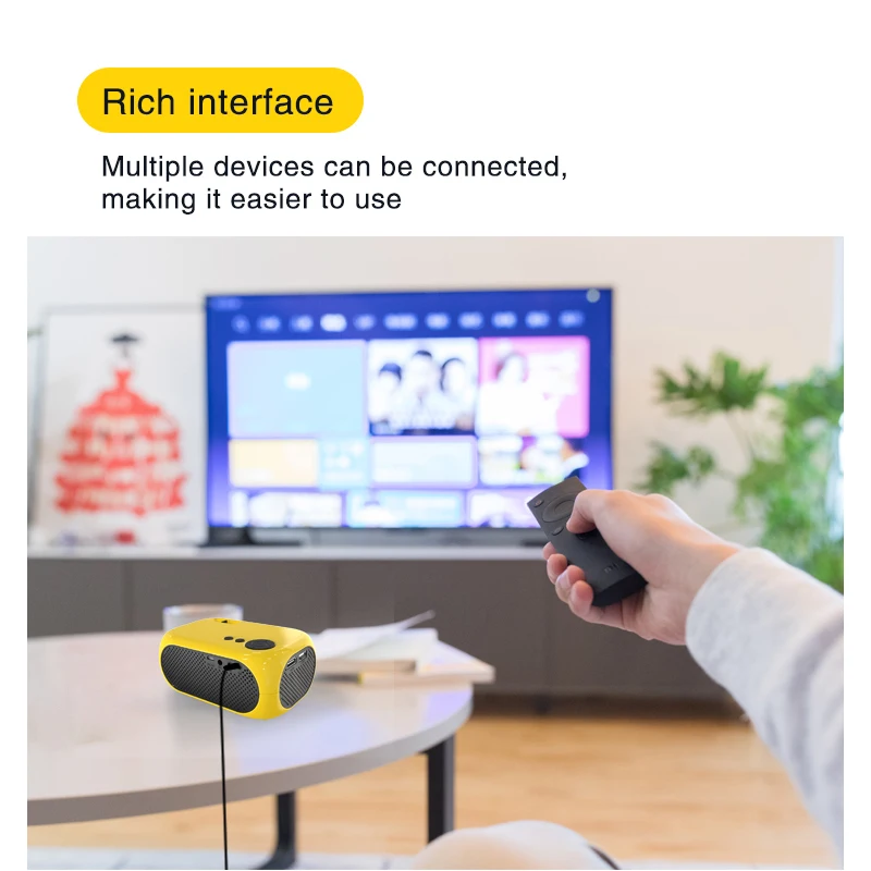 Il mini proiettore M24 Home Theater supporta la decodifica 1080P Proiettore LED audio integrato per smartphone Occhiali 3D come regalo di Natale