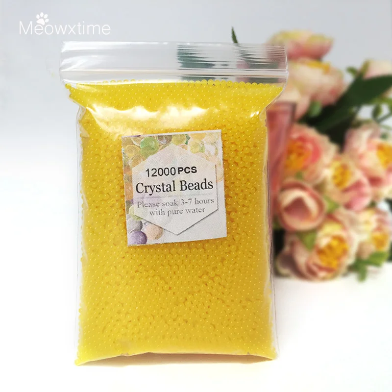 12000 Pz/borsa Orbiz Crystal Soil per Vasi Decorativi Idrogel Gel Perle di Acqua Polimero Del Fiore/Cerimonia Nuziale/Decorazione in Crescita Sfere Galleggianti Regalo