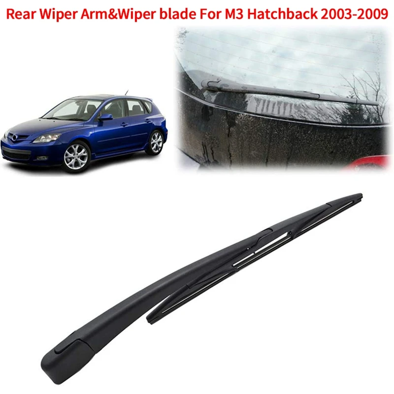 Rear Window Wiper Blade & Windshield Wipers Arm for Mazda 3 BK Hatchback 2003-2009