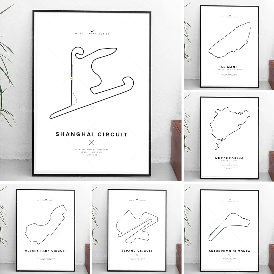 Digital poster/work/mural/gift/art/racing/circuit