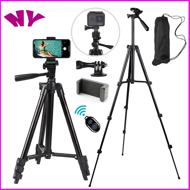 Mobile Phone Tripod Stand 40inch Universal Photography for Gopro iPhone Samsung Huawei Light Weight Aluminum Travel Tripode Para