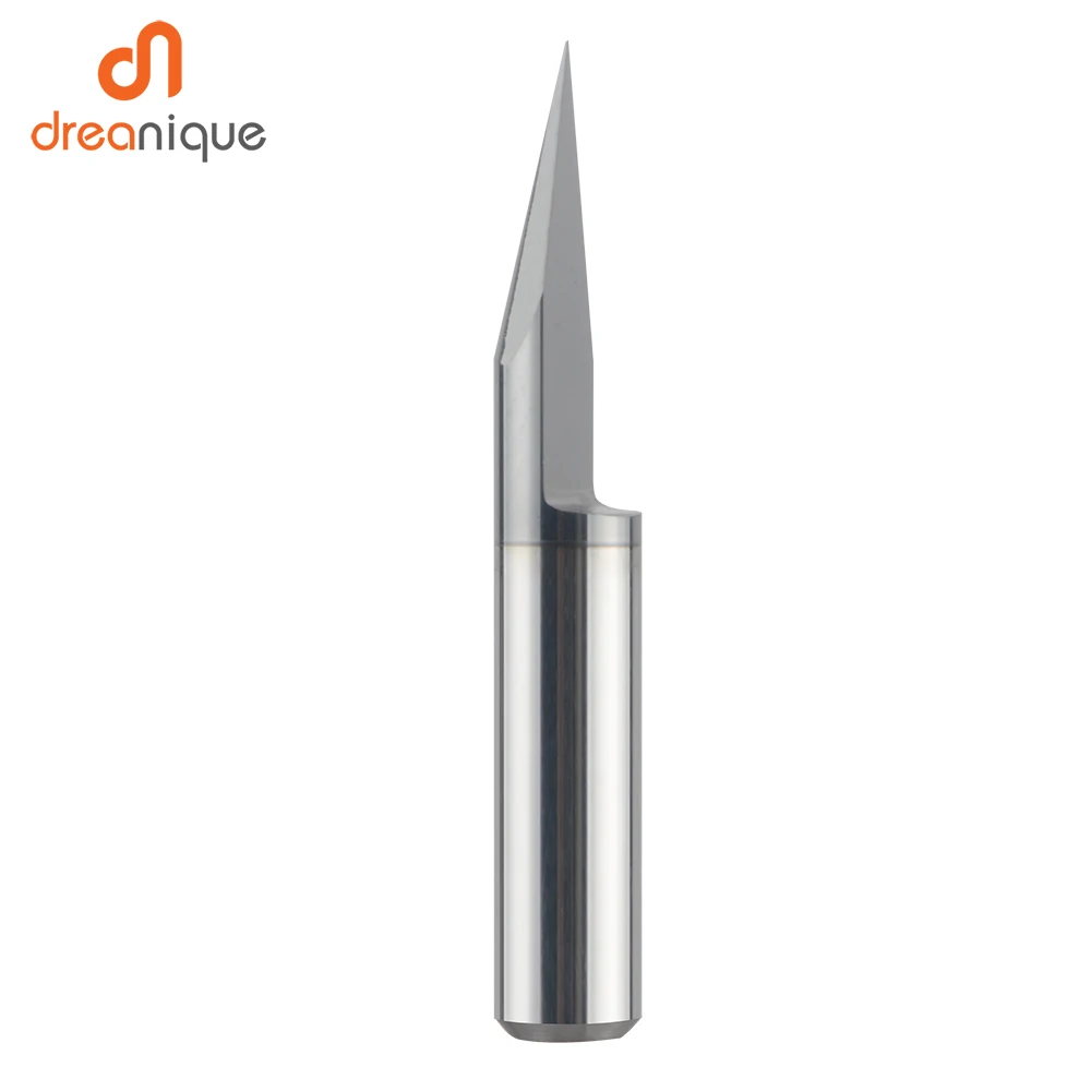 1pc/lot Flat bottom Carbide PCB Engraving Bit 6 0.3mm 0.2mm,0.1mm CNC Router Tool for brass steel stainless steel German rod