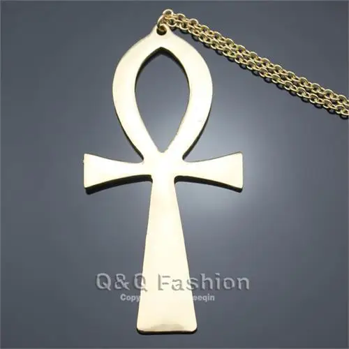 10x5cm Vintage Ägyptischen Leben Große Ankh Kreuz Anhänger Lange Kette Halskette Mode Schmuck Männer und Frauen Zubehör dropshipping