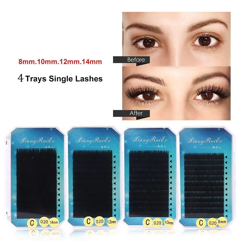 Konmison Eyelash Extension Kits Full Professional Curl Eyelahes Lashes Strip Graft Glue Under Patch Pad Tweezers Case Bag