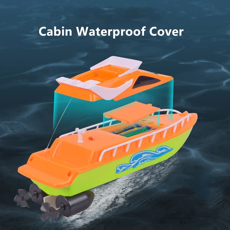 Removable Cabin Design High Speed Racing RC Speedboat Two Way Navigation Dual Motor Backward Reset Simulation Shape RC Boat Toy
