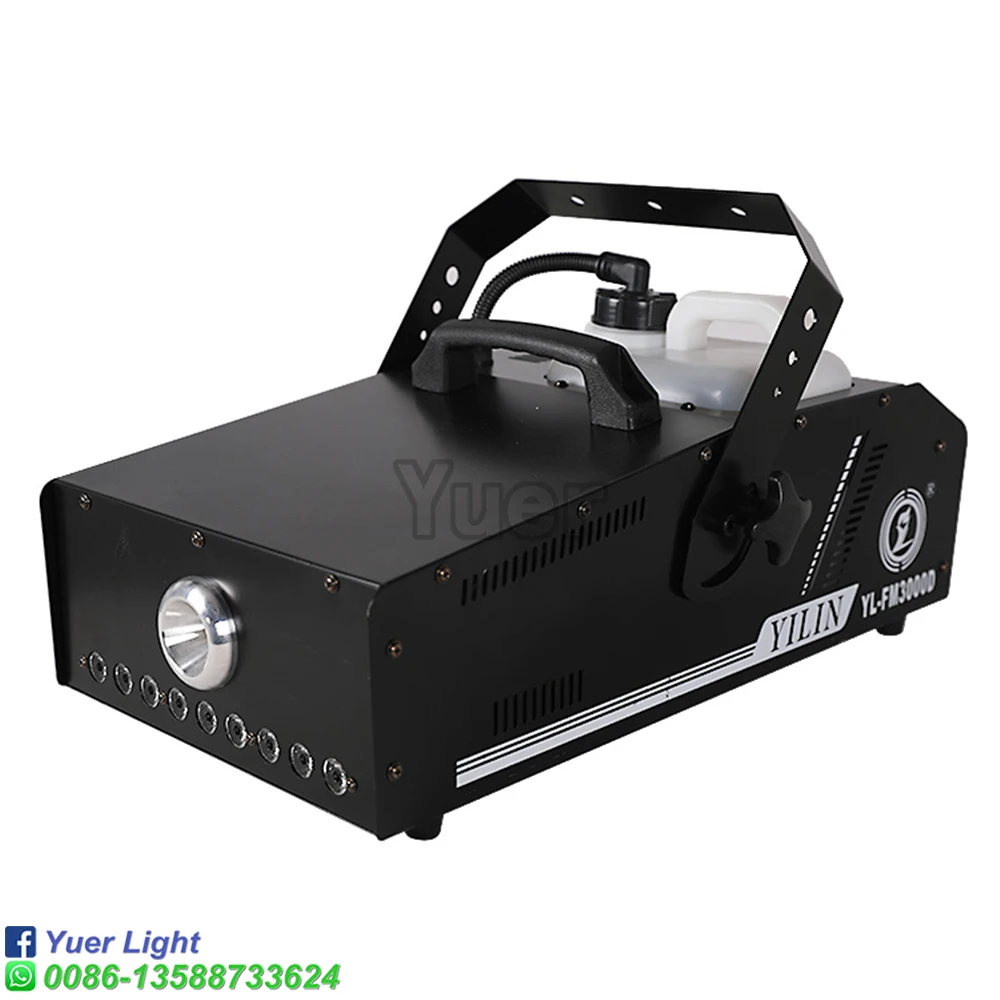 3000W LED RGB Smoke Machine Disco Wireless Remote Control Smoke Thrower Bar DJ Wedding LED Dance Party Xmas Club Fog Machine