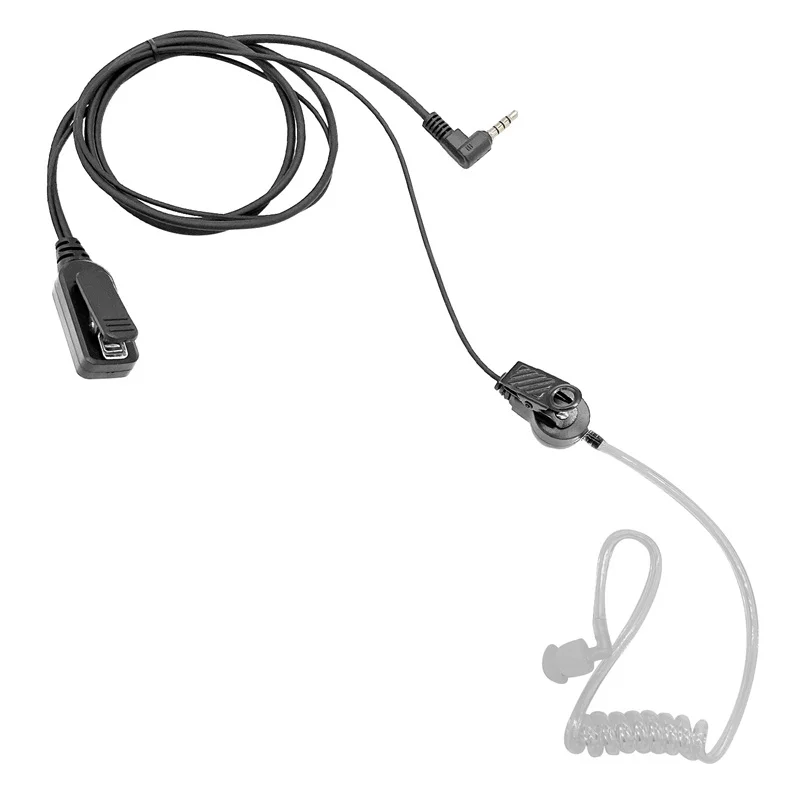 Risenke-headset for kirisun C65 W65 T60 T65 S49,radio,Acoustic tube,Walkie Talkie accessories, earpiece with Mic, PTT headphone