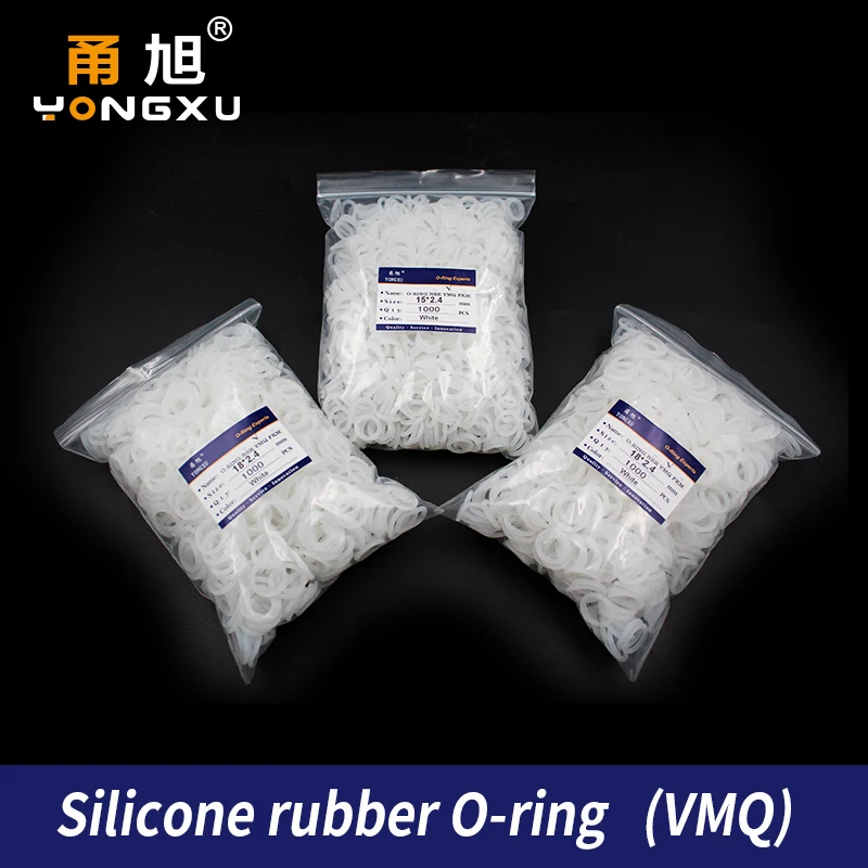 1000PCS/lot Silicon wholesale O-ring Silicone/VMQ CS2.4mm Thickness OD7/8/9/10/11/12/13/14/15/16/17/18/19/20mm ORing Seal Rubber