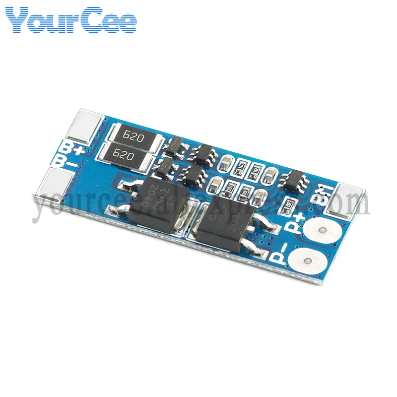 5pcs/1pc BMS 2S 8.4V 7.4V 8A 18650 Lithium Battery Charge Protection Board Equalizer Balanced BMS Charging PCB Module Overcharge