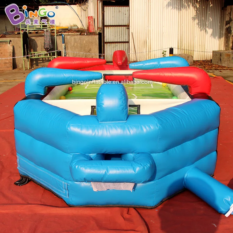 Exhibition Inflatable Football Table Game with 2.5x1.5x1.3mh / PVC Material Colorful Soccer Table Toy for Sport Supplies