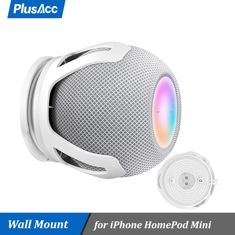Support Gestion Câbles Blanc Support Mural HomeMount Pour Alexa Echo Dot 5e 4e 3e Génération Echo Pop HomePod Mini Support De Sortie Stable Support Peu Encombrant étagère Murale Pour Smart Speaker