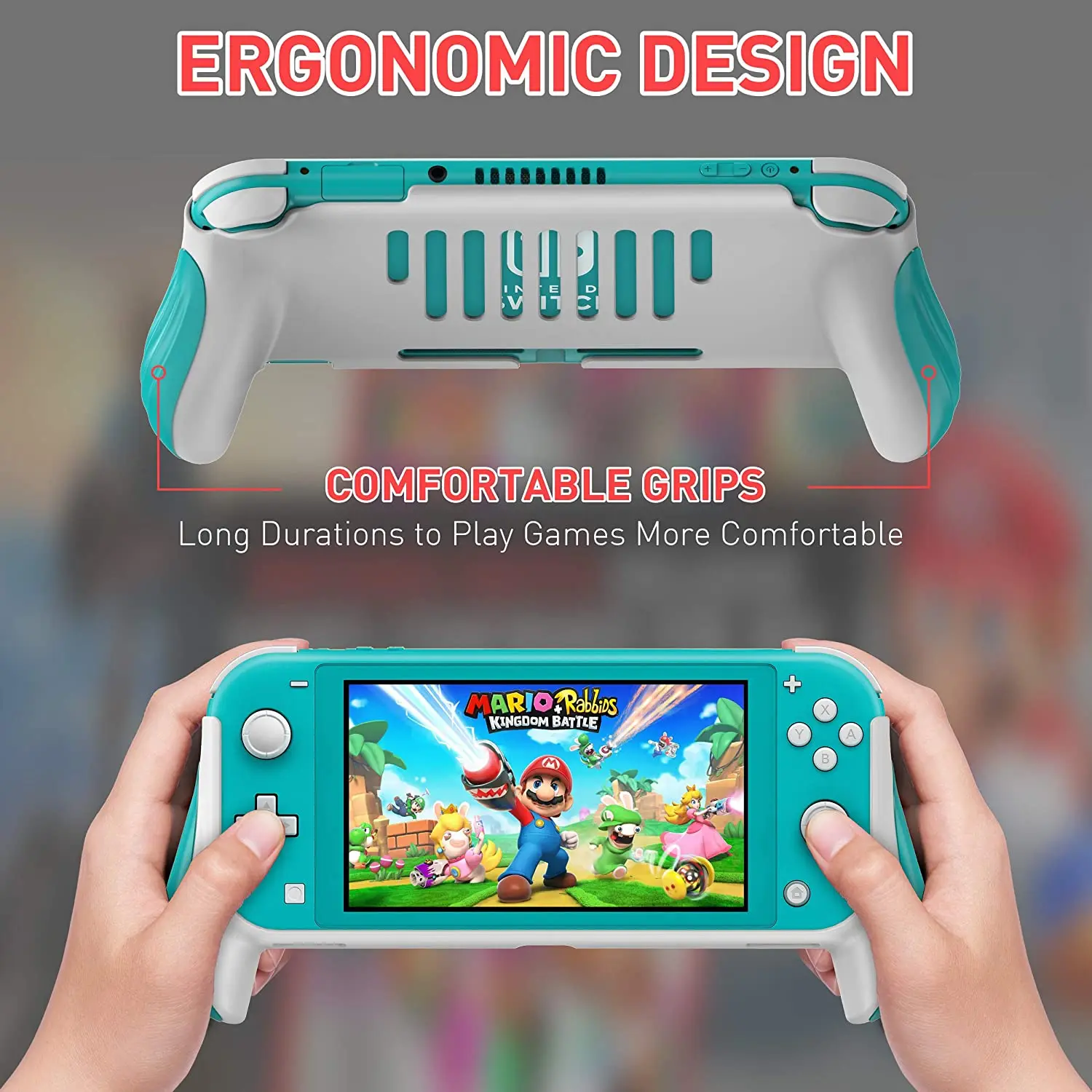 Grip For Nintendo Switch Lite Ergonomic Comfort Handheld Protective Gaming Case Portable Cover Accessories