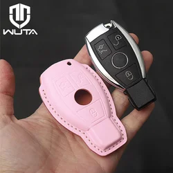 WUTA DIY Handmade Car Key Cover Case for BMW/Benz/Audi /Infiniti Genuine Leather Kit Semi-finished Key Purse DIY Gift