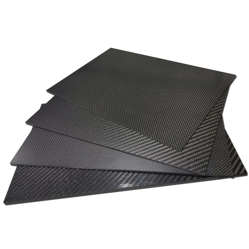 200x250mm Thickness 0.5-2.5mm High-Strength High-Temperature Laminated 3K Carbon Plate Carbon Fiber Sheet