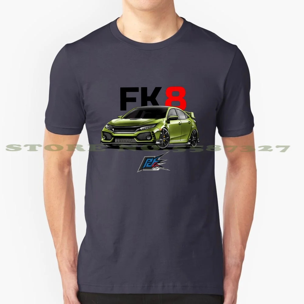 Civic Fk8 Lime Green 100% Cotton T-Shirt Ek9 Eg3 Eg5 Fk8 Civic Eg6 Ej6 Ej8 Em1 Kanjozoku Jdm Legend Touge Japan Hatchback Sedan