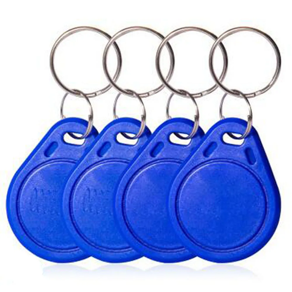 LUCKING DOOR 100pcs 13.56MHz IC M1 Keyfobs Tags Access Control RFID Key Finder Card Token Attendance Management Keychain