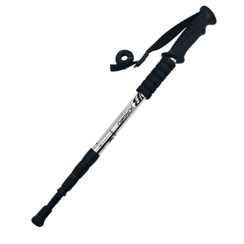 Walking Adjustable Trekking Pole Anti Shock Ultra Light Alpinism Poles Telescopic Ultralight Hiking Travel Non-slip Stick