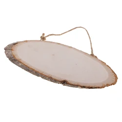 Natural Wooden Trunk Oval Large Tree Bark Slice Wedding Tray Slices Rustic Decorative Hanger DIY Art Supplies