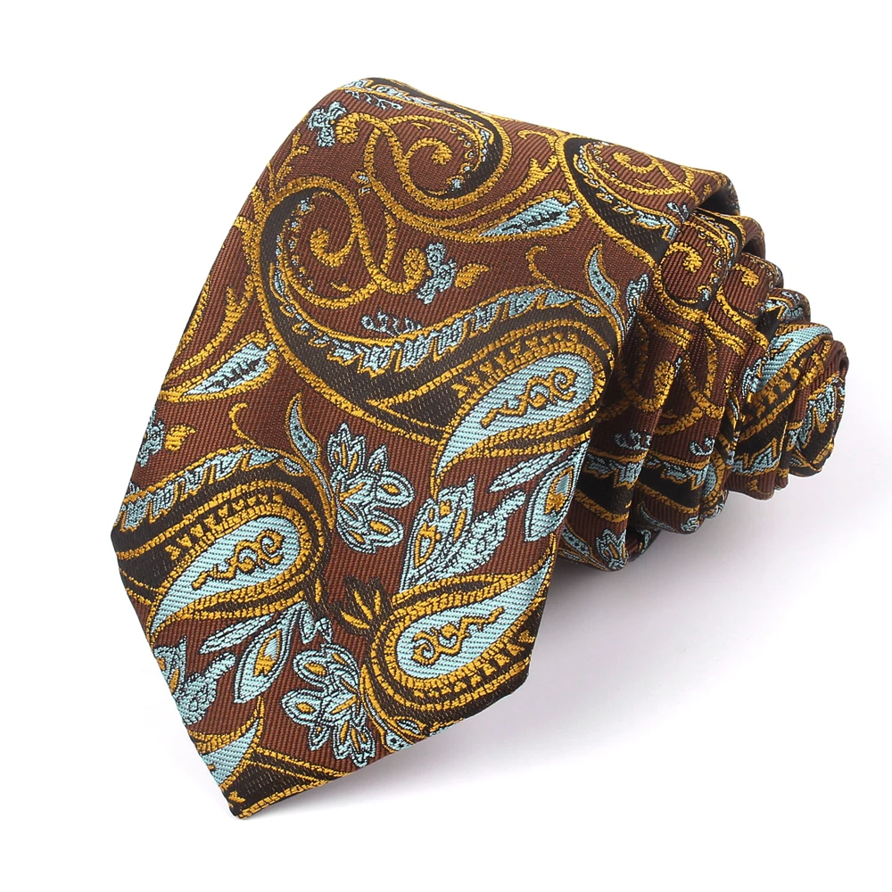 Polyester Jacquard Floral Ties For Men Women FashionPaisley Neck Tie for Wedding Business Suits Classic Tie Men Necktie Gravatas