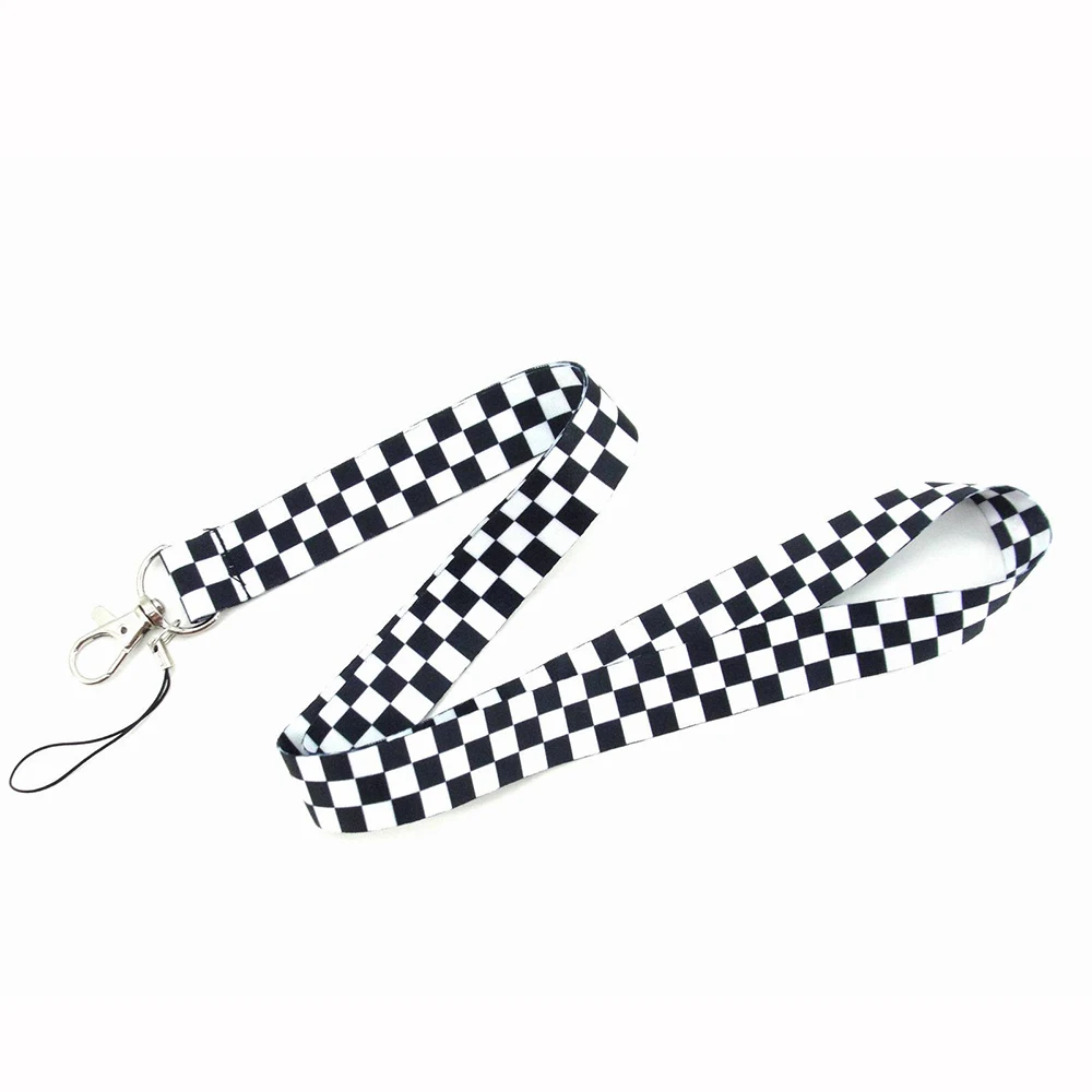 30pcs Cute Lanyard Grid Phone Strap Long Neck Lanyards for Mobile Phone Accessories Charm Wrist Strap Lanyards for Key Card