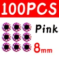100 piezas de 8 mm rosa
