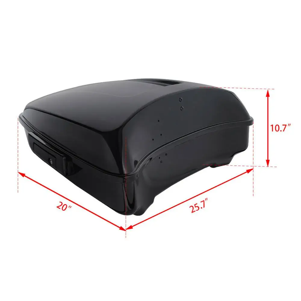 Bagażnik motocyklowy z oparciem i bagażnikiem do Harley Touring Road King Road Glide Street Glide 2014-2025 — zdjęcie 7
