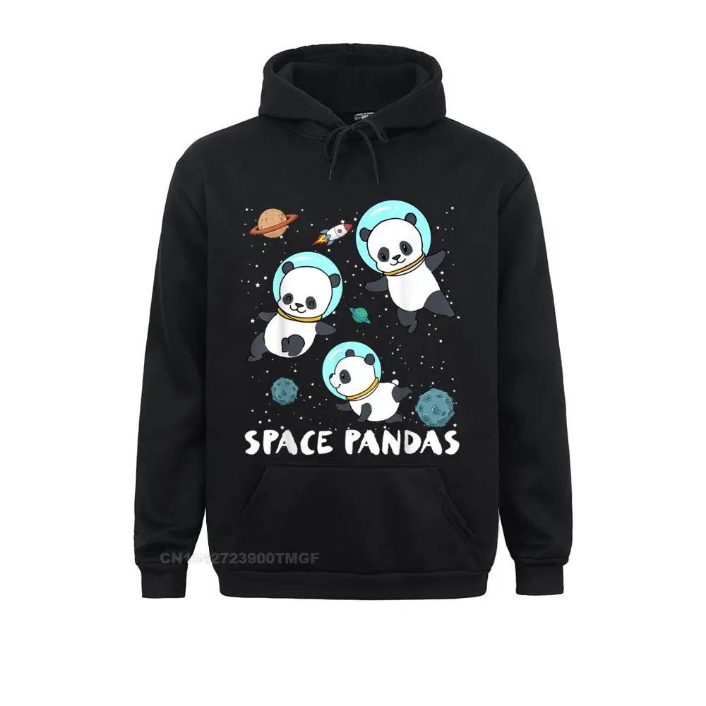 Prevalent Adult Sweatshirts Space Pandas Funny Astronaut Planet Travel Tee Simple Style Hoodies Summer/Autumn Hoods Long Sleeve