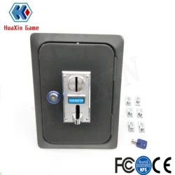 Arcade Coin Door with 6 Kinds Different Multi Coin Selector Acceptor lock key for Arcade Video Games Vending Machine Part