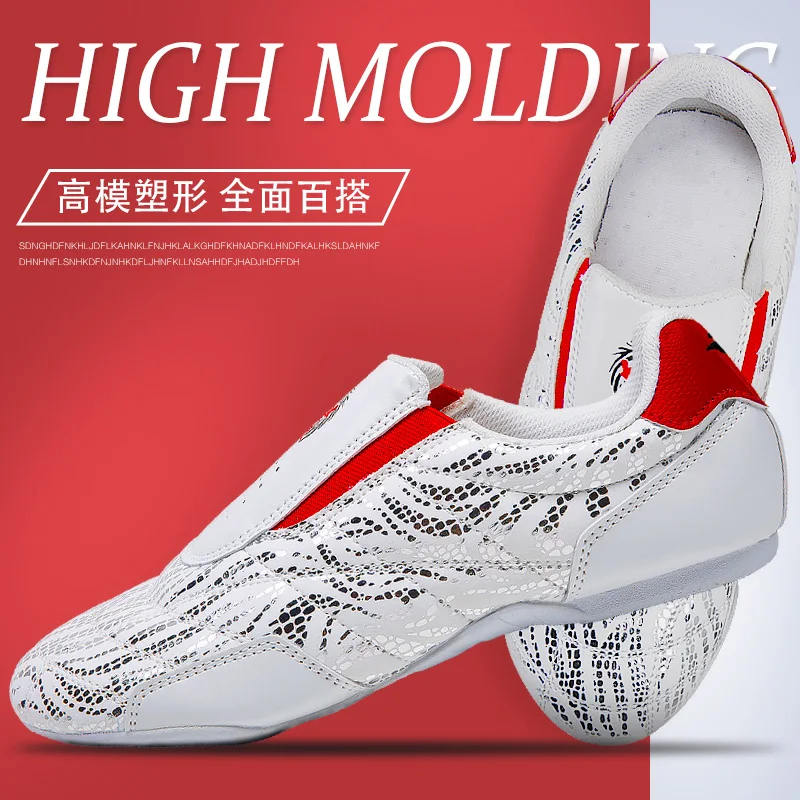 Unisex High Quality Breathable Men Women White Taekwondo Shoes Martial Arts Sneaker Kids Sport Shoes Training Competition Boxing