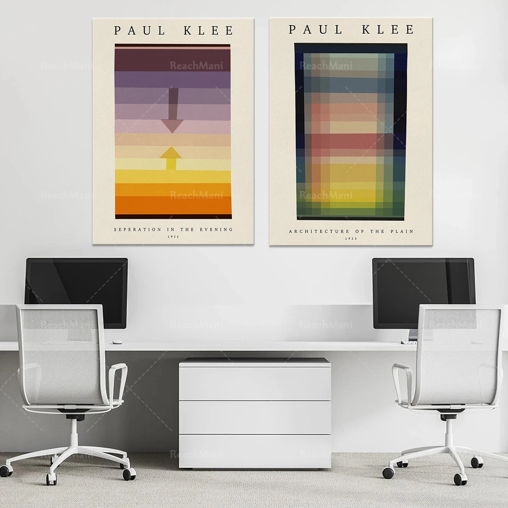 Paul Klee pays tribute to the plain wall architecture of the Modern Art Museum, print, high-quality exhibition summary poster