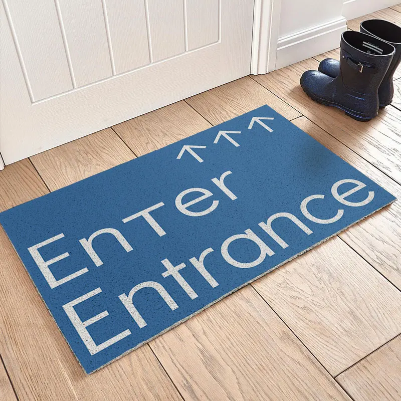 

Nordic Style Enter Entrance Door Mat Carpet PVC Anti-slip Mat Silk Loop Home Door Mat Can Be Cut Custom Size Hallway Mat Carpet