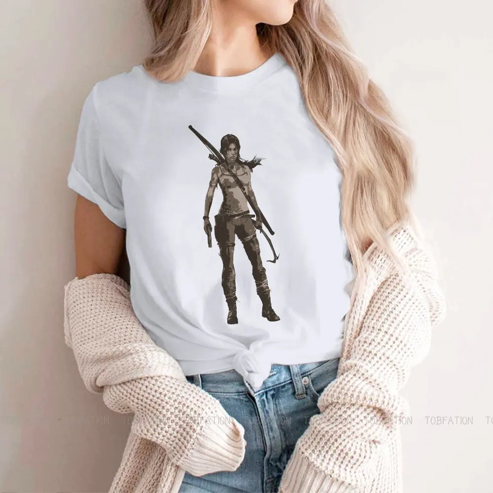 Minimalist Lara Croft Feminine Shirts Tomb Raider Game Oversized T-shirt Harajuku Vintage Female Clothing