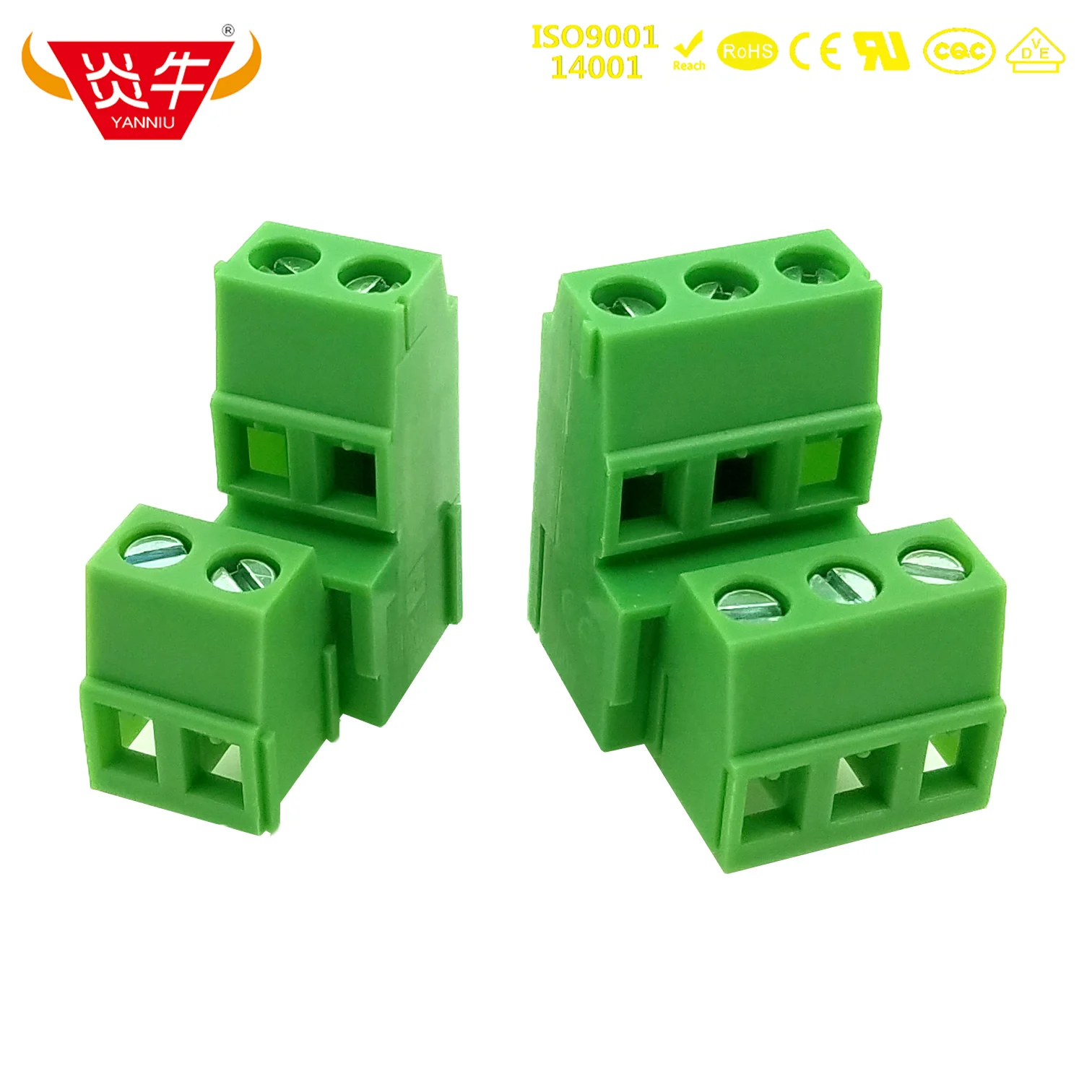 10Pcs KF128A KF128B 5.0 2P 3P PCB  SCREW TERMINAL BLOCKS DG500A KF128HL 5.0mm 2PIN 3PIN MKKDS 1,5/ 3-5,08 - 1725041 PHOENIX