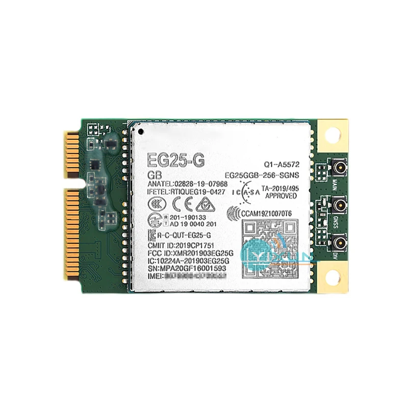 Moduł Quectel EG25-G Mini Pcie CAT4 dla zespołu globalnego z gniazdem karty SIM 4G FDD-LTE/TDD-LTD B1/B2/B3/B4/B5/B7/B8/B12/B13/B18/B19