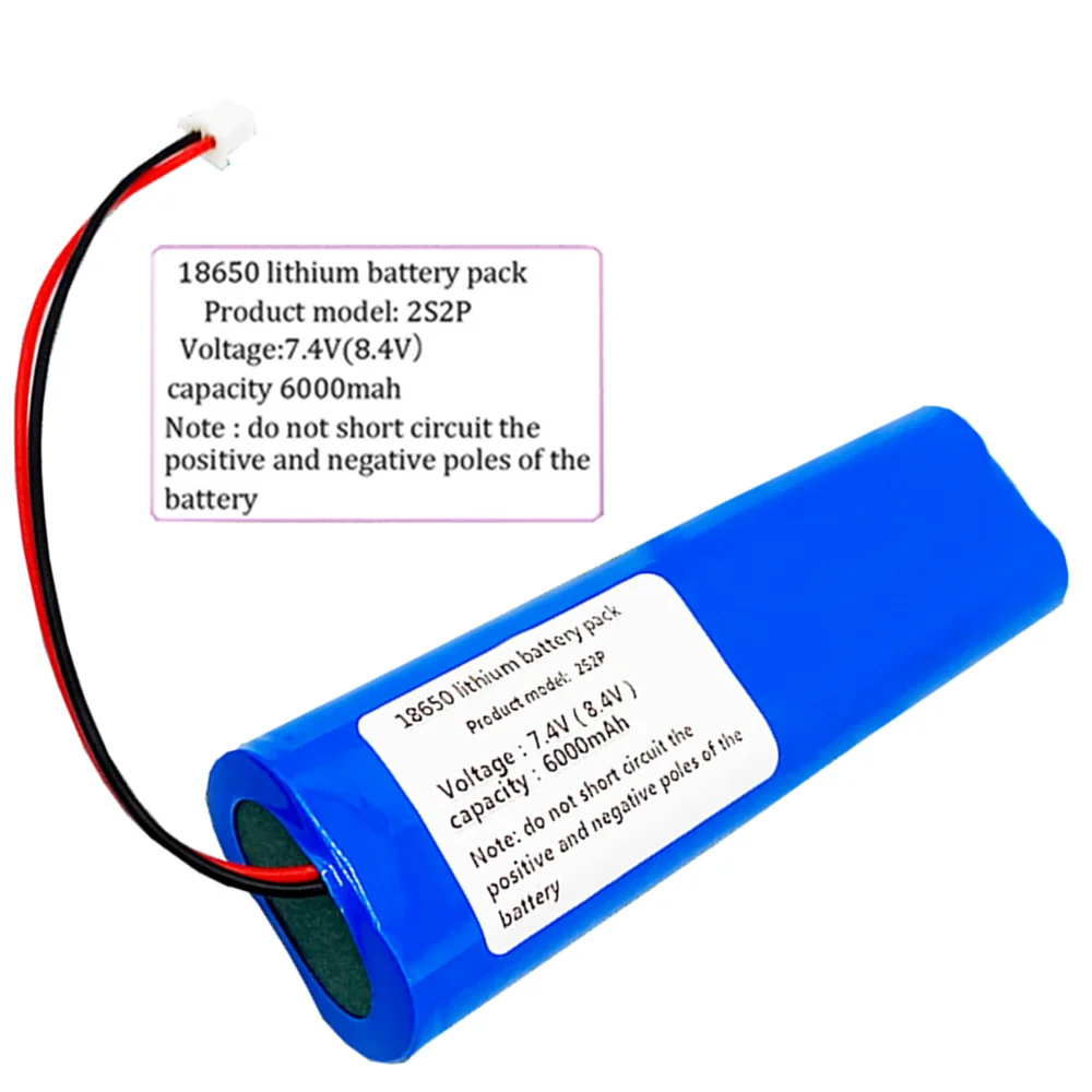 

Newest 6000mAh 7.4V/8.4V 2S2P Battery Pack 18650 5Ah Rechargeable for Bicycle Headlights/CCTV/Camera