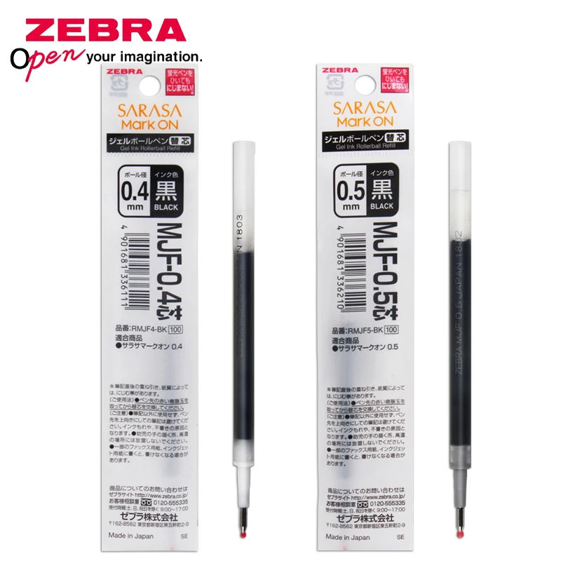 10PCS Japan ZEBRA JJ77 / JJS77 Replacement Water Refill MJF-0.4 MJF-0.5 Pressing Neutral Refill 0.4 / 0.5MM Student Stationery